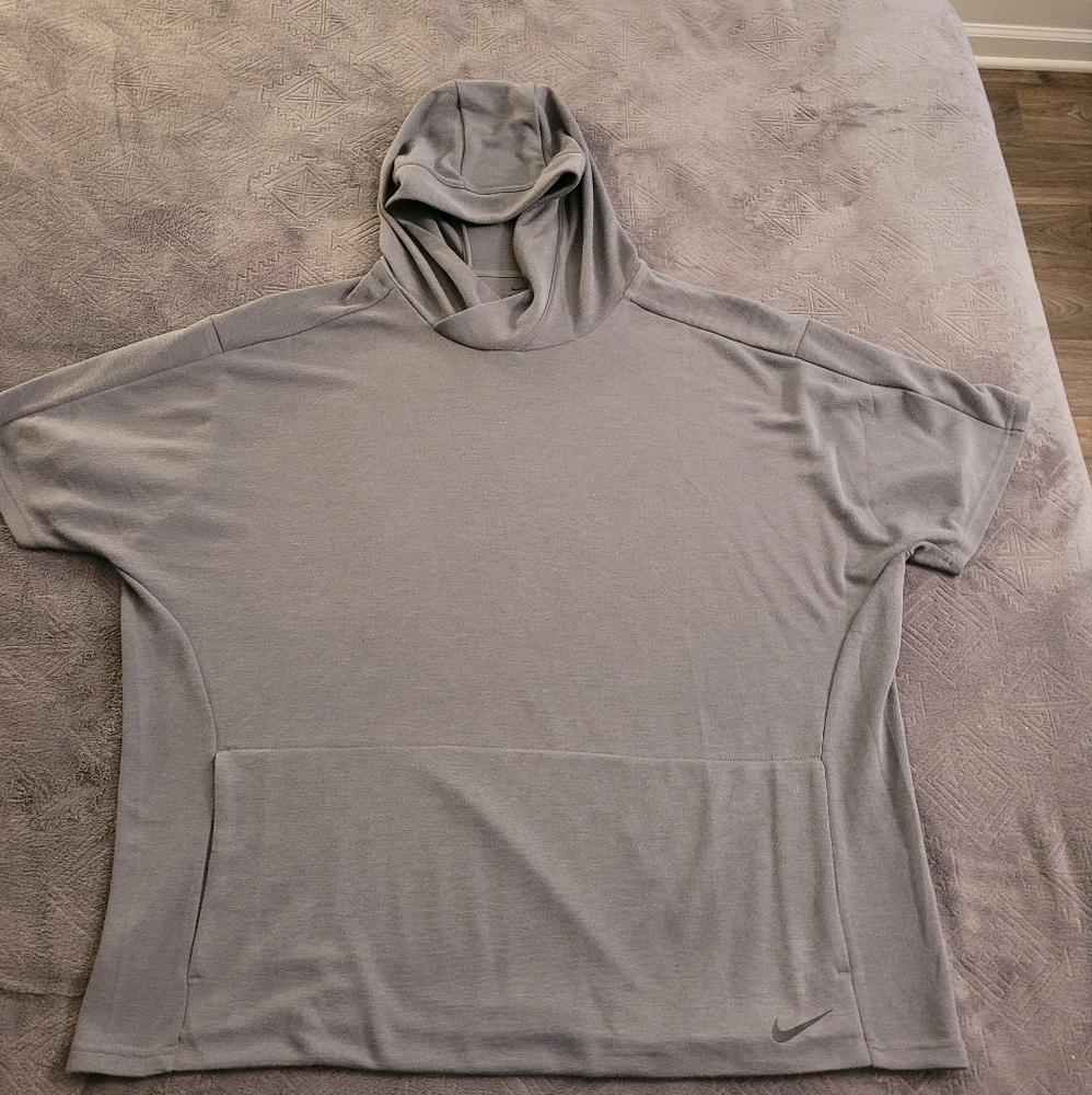 Men's Nike Short Sleeve w/ Hood 2XL Gray